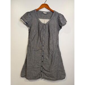 Converse Button Gray Dress Cotton Size Medium Grunge Punk Edgy Skater Streetwear